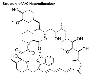 Molecular structure of A/C Heterodimerizer (AP21967)