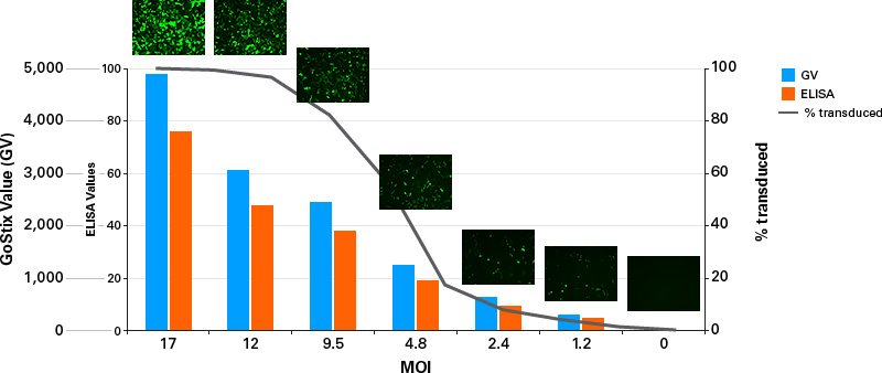 Lenti-X GoStix Plus-based titers perform comparably to ELISA-based titers